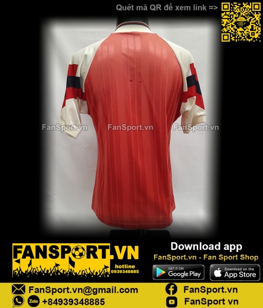 Áo đấu bóng đá Arsenal 1992 1993 1994 home shirt jersey red Adidas