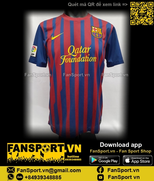 Áo đấu bóng đá Barcelona 2011-2012 home shirt jersey 419877 Nike