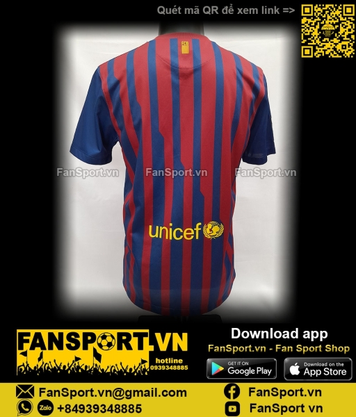 Áo đấu bóng đá Barcelona 2011-2012 home shirt jersey 419877 Nike