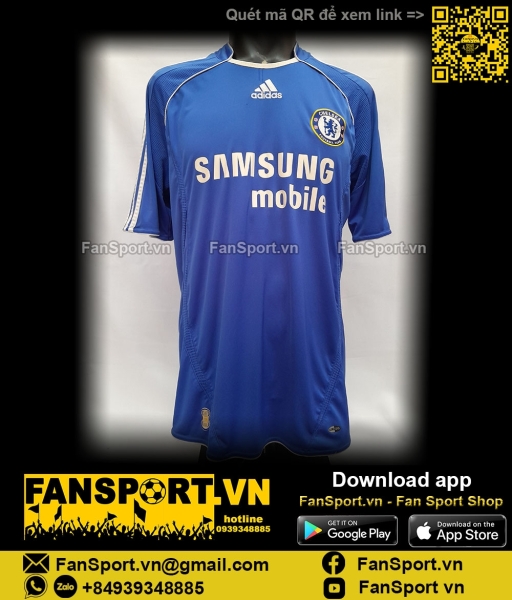 Áo đấu Chelsea 2006 2007 2008 home shirt jersey blue 061230 Adidas