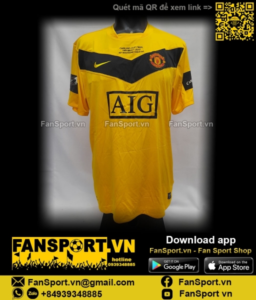 Áo thủ môn Manchester United League Cup 2009-2010 jersey shirt 413146