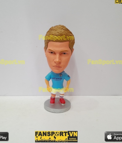 Tượng Kevin De Bruyne 17 Manchester City 2019 2020 home blue soccerwe
