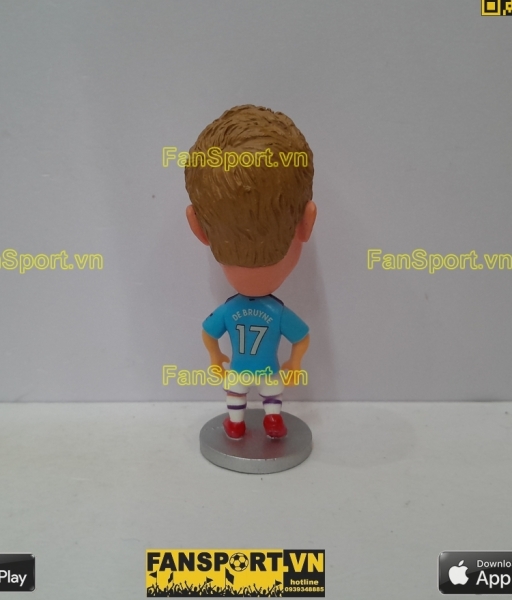 Tượng Kevin De Bruyne 17 Manchester City 2019 2020 home blue soccerwe