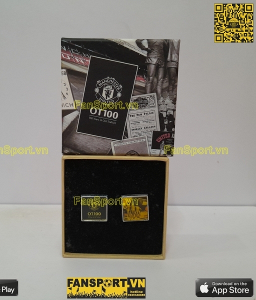 Cufflinks Manchester united OT100 Old Trafford 100 years gài áo sơ mi