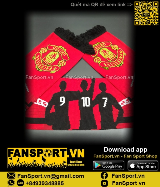 Khăn choàng cổ Manchester United official Trinity Best Law Charlton