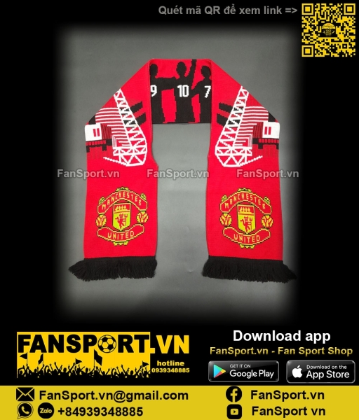 Khăn choàng cổ Manchester United official Trinity Best Law Charlton