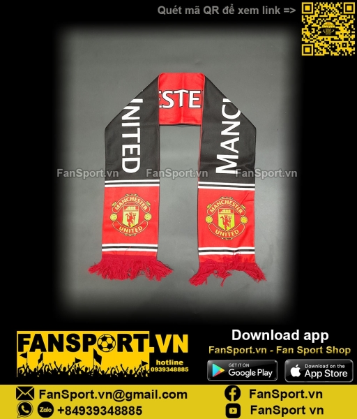 Khăn choàng cổ Manchester United scarf bóng đá ManUtd