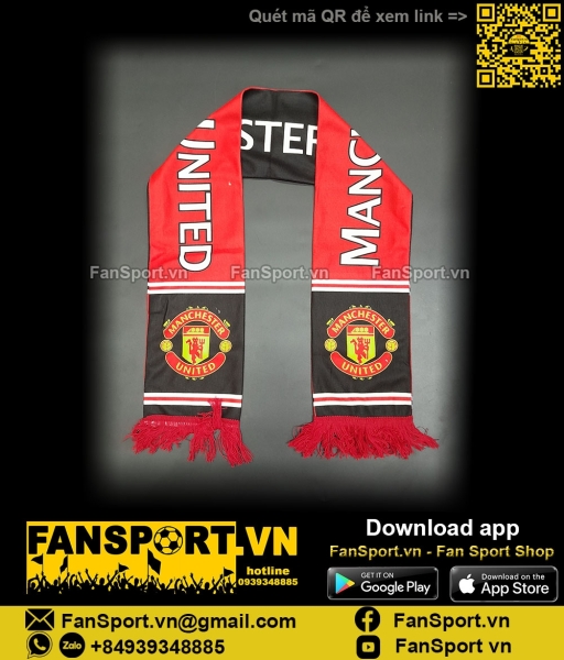 Khăn choàng cổ Manchester United scarf bóng đá ManUtd