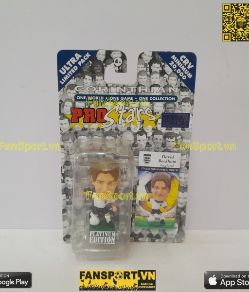 Tượng Beckham 7 England 1999 2000 2001 home corinthian PRO196 platinum