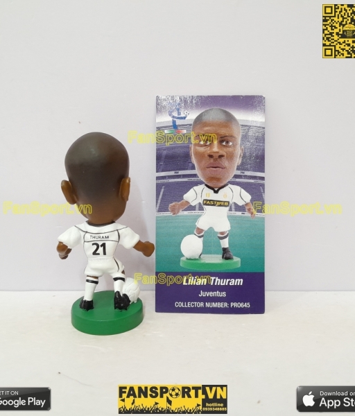 Tượng Lilian Thuram 21 Juventus 2002 2003 away corinthian PRO645