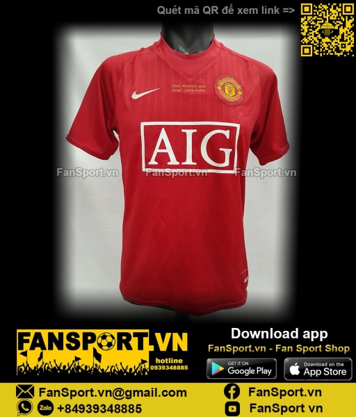 Áo Nani 17 Manchester United Champion League final 2008 shirt jersey