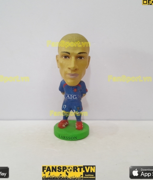 Tượng Larsson 17 Manchester United 2006 2007 blue repaint Fan Favorite