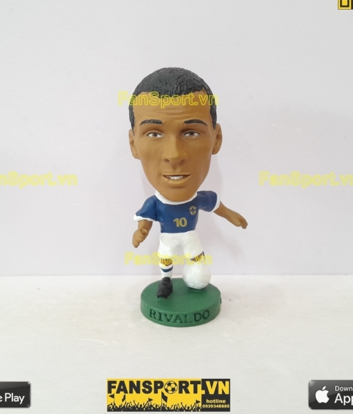 Tượng Rivaldo 10 Brazil 2000 2001 2002 away blue corinthian PRO343