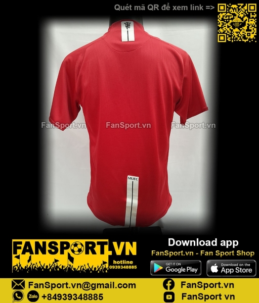 Áo đấu Manchester United 2007-2008-2009 home shirt jersey red 237924