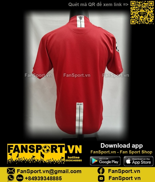 Áo Manchester United Champion League Final 2008 home shirt jersey 2007