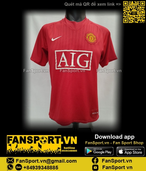 Áo đấu Manchester United 2007-2008-2009 home shirt jersey red 237924