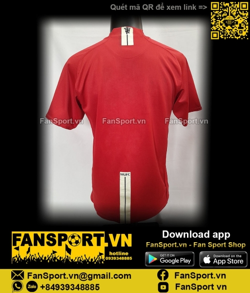 Áo Manchester United Champion League Final 2008 home shirt jersey red