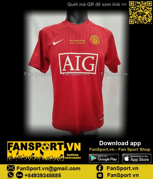 Áo Manchester United Champion League Final 2008 home shirt jersey red