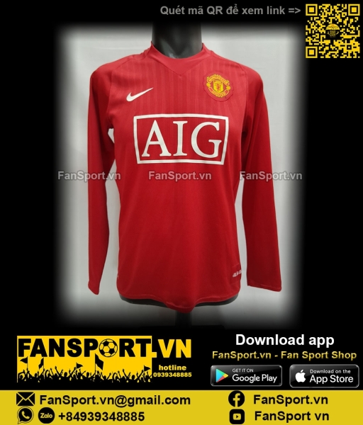 Áo đấu Manchester United 2007 2008 2009 home shirt jersey 237925 Nike