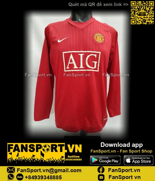 Áo đấu Manchester United 2007 2008 2009 home shirt jersey 237925 Nike