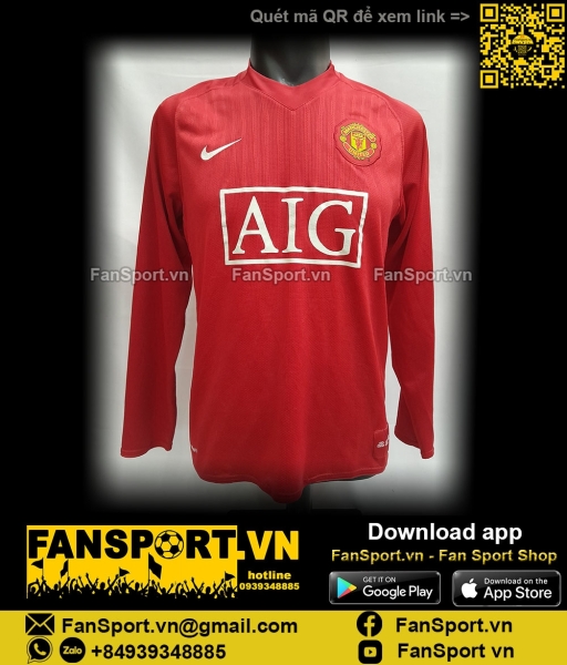 Áo đấu Manchester United 2007 2008 2009 home shirt jersey 237925 Nike
