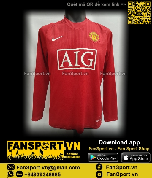 Áo Ronaldo 7 Manchester United Champion League Final 2008 home shirt