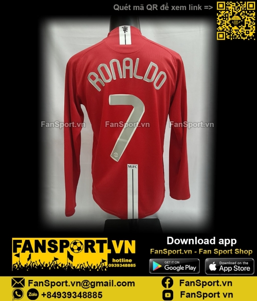 Áo Ronaldo 7 Manchester United Champion League Final 2008 home shirt