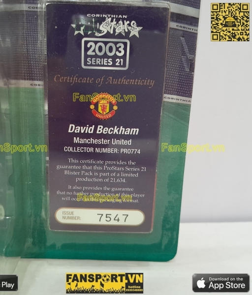 Tượng Beckham 7 Manchester United 2002-2003 home corinthian PRO774
