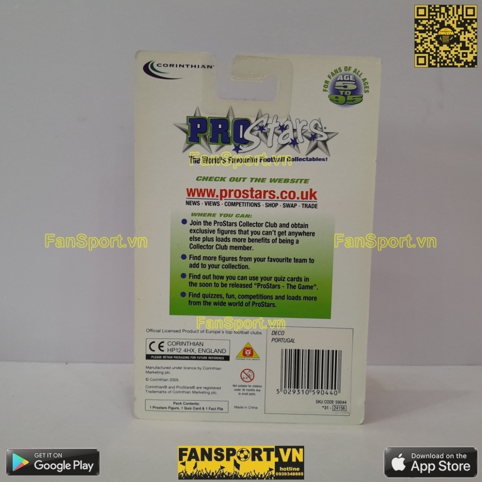 Tượng cầu thủ Deco 20 Portugal 2004 2005 2006 corinthian PR057 blister