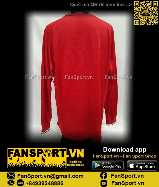Áo đấu dài tay Manchester United 2000 2001 2002 home shirt jersey long
