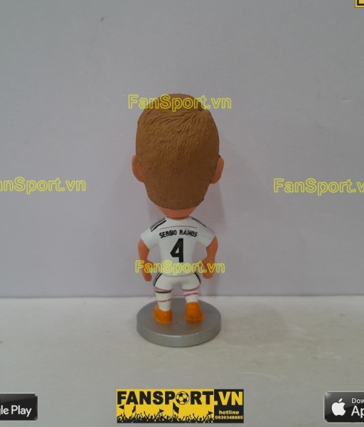Tượng Sergio Ramos 4 Real Madrid 2014-2015 home white soccerwe