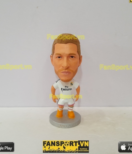 Tượng Sergio Ramos 4 Real Madrid 2014-2015 home white soccerwe