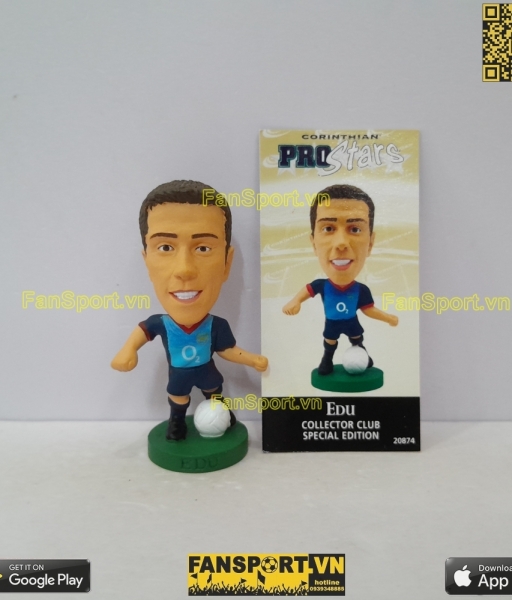 Tượng Edu 17 Arsenal 2002 2003 away blue corinthian PRO728 prostars
