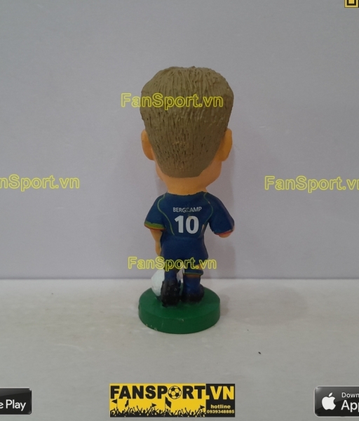 Tượng Dennis Bergkamp 10 Arsenal 2004 2005 away blue corinthian PR018