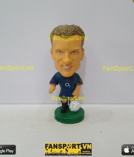 Tượng Dennis Bergkamp 10 Arsenal 2004 2005 away blue corinthian PR018