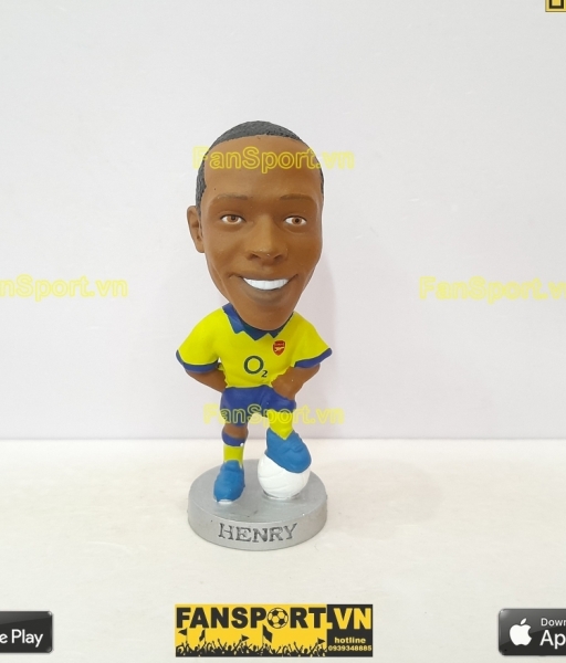 Tượng Thierry Henry 14 Arsenal 2003-2004 away yellow corinthian PP999