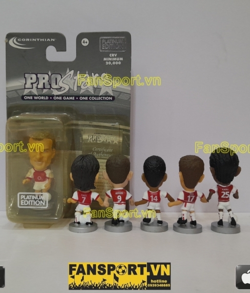 Set 6 tượng Arsenal 2002-2004 corinthian platinum Bergkamp Pires Henry