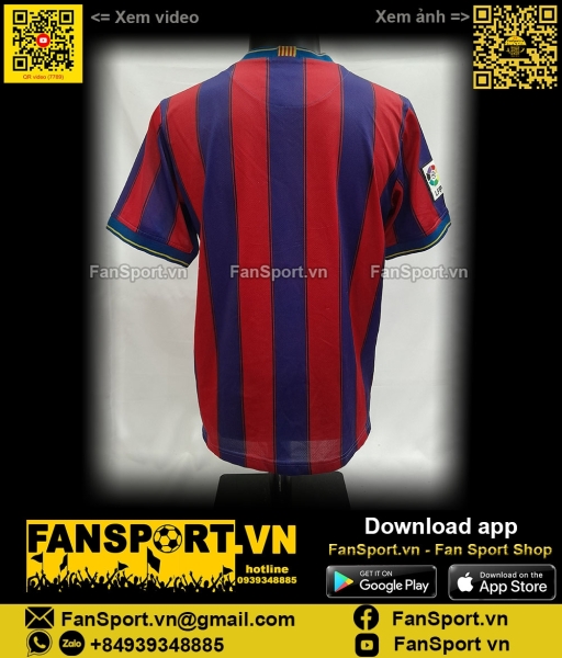 Áo đấu bóng đá Barcelona 2009-2010 home shirt jersey red blue Nike