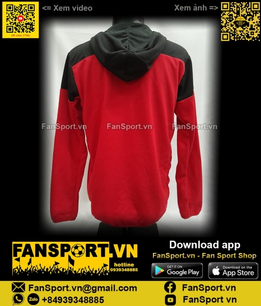 Áo khoác Manchester United 2020-2021 red jacket coach Adidas
