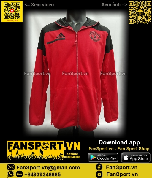 Áo khoác Manchester United 2020-2021 red jacket coach Adidas