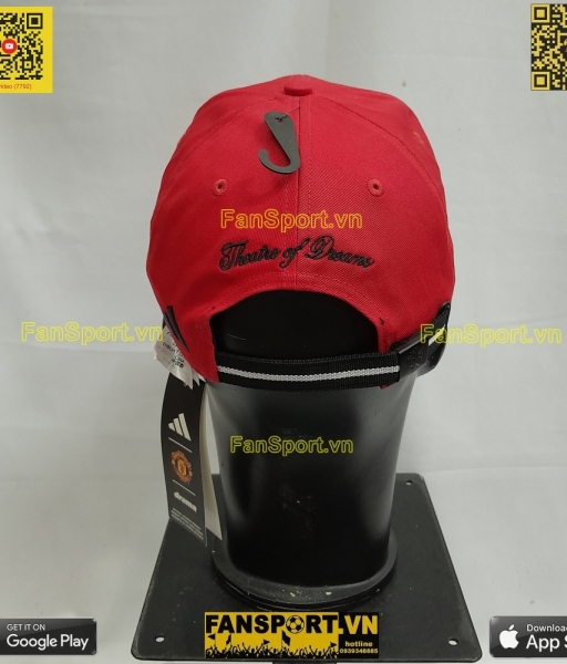 Nón mũ đỏ Manchester United 2025 2026 home red cap Adidas JM3052 OSFM
