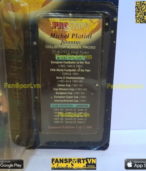Tượng Michel Platini 10 Juventus 1984-1985 home corinthian PRO302
