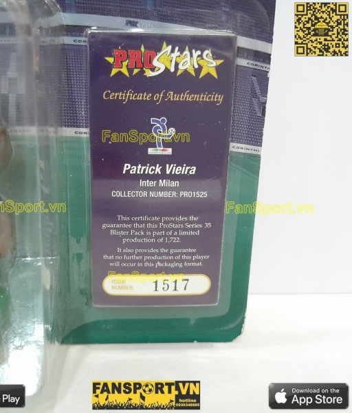 Tượng Patrick Vieira 14 Inter Milan 2006 2007 home corinthian PRO1525