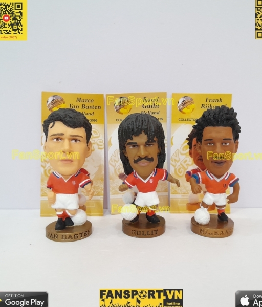 Set 3x Rijkaard Basten Gullit Netherlands 1991 1992 1993 corinthian