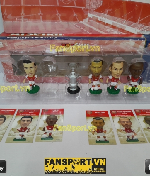 Tượng Arsenal FA Cup 2005 corinthian Ljungberg Bergkamp Cole Vieira