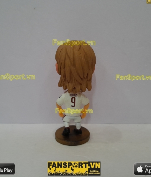 Tượng Fernando Torres 9 Spain 2014 2015 third white soccerwe repaint