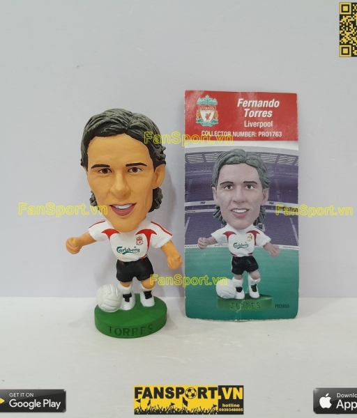Tượng Torres 9 Liverpool 2007 2008 away white corinthian PRO1763