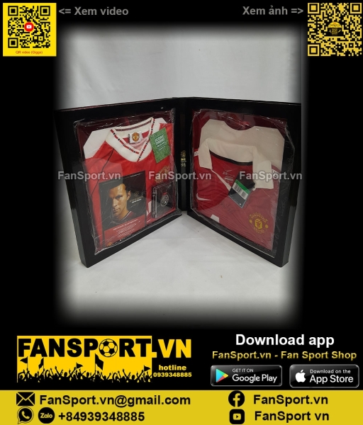 Box 2 áo Giggs Manchester United 1991-2011 20th shirt jersey 382469