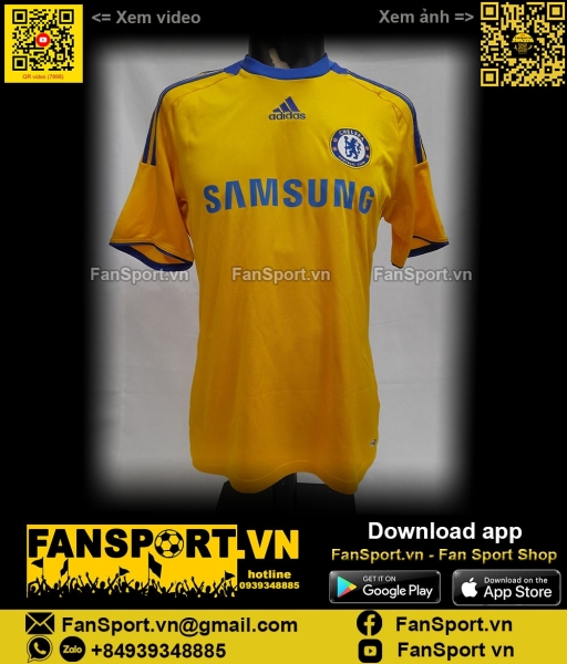 Áo đấu Chelsea 2008-2009 away shirt jersey yellow 656118 ADidas vàng