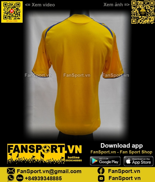 Áo đấu Chelsea 2008-2009 away shirt jersey yellow 656118 ADidas vàng